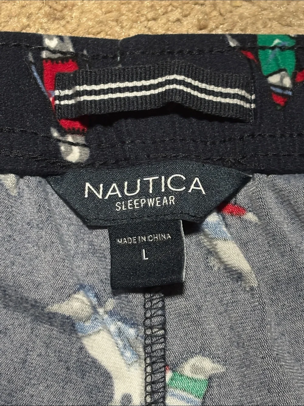 Navy Penguin Print Pajama Pants